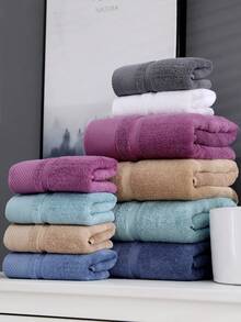 3 piezas/1 pieza Toallas de baño de algodón minimalistas modernas, súper suaves y absorbentes, toalla de baño extra grande, secado rápido, sin pelusa, toalla de sauna, de alta calidad, ligera, toalla de invitados, mejor regalo para la pareja, toalla de mano 34*75, toalla de baño 70*140 - Caqui - Ver 7