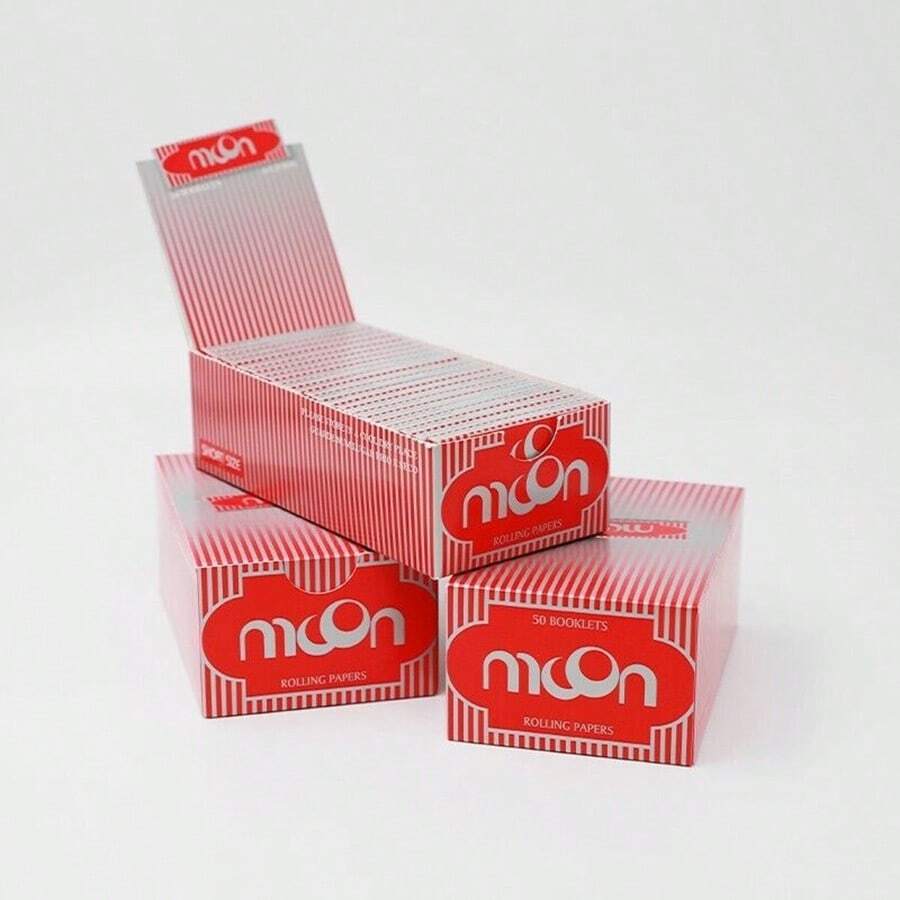3 Box Moon Wood 70*36mm Classic Red Rolling Papers