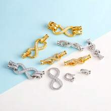 1 Pc Brass Jewelry Accessories -Lnset Zirconia Hook Connector Necklace And Bracelet Making,DIY Accessories