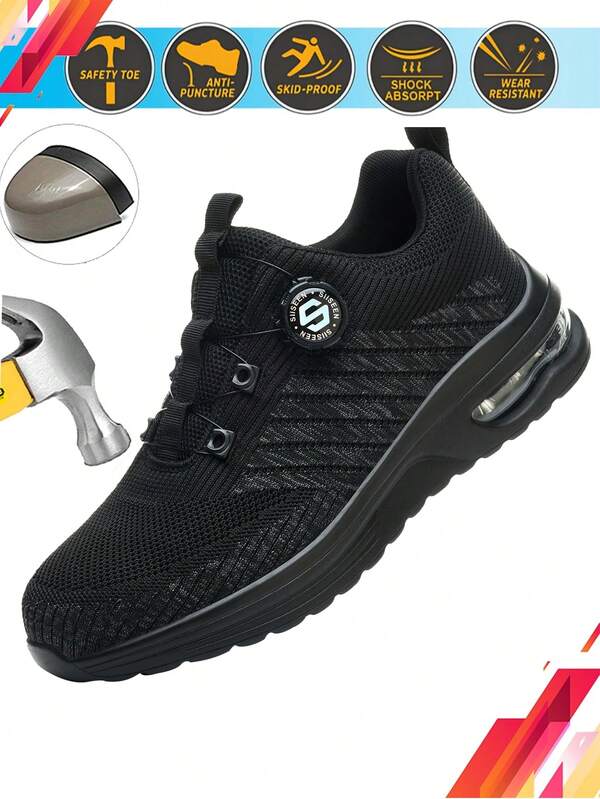 Dian Sen Christmas Gift Steel Toe Safety Shoes, Men's Work & Sports Shoes, Steel Toe Boots, Easy-To-Wear Work Safety Boots, Breathable Sports Work Shoes, Men's Boots, Work Safety Shoes, Men's Safety Boots, Anti-Crush Work Shoes, Steel Toe Shoes, Men's Work Boots, Anti-Puncture Safety Sports Shoes, Men's Safety Sports Shoes