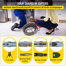 Drain Cleaning Cable 75 Feet X 1/2 Inch Solid Core Cable Sewer Cable Drain Auger Cable Cleaner Snake Clog Pipe Drain Cleaning Cable Sewer Drain Auger Snake Pipe - 75 英尺 x 1/2 英寸 - 查看 5
