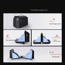 Four Folding Ways Of Volcano Storage Bag Digital Storage Bag Pocket3 Charging Treasure Storage Bag Commuter Travel Bag Suitable For Men And Women. - Dark Green - View 5