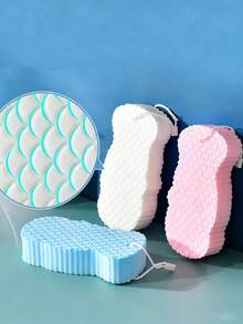 Super Soft Exfoliating Bath Sponge, Fish Scale Patterned 3d Bath Sponge Exfoliating Scrub - Soft, Gentle, And Painless,Super Soft Body Scrub, Bath Sponge, Shower Sponge Designed For Women, Bath Ball, Bathroom Sponge, Spa Center Equipment, Shower Acces3d Fish Scale Pattern, Bathroom Accessories, Bath Supplies