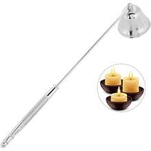 Cubierta de Apagavelas, Apagallamas de Mecha de Acero Inoxidable, Apagador de Velas Cortador de Mecha Cubierta de Vela para Apagar la Llama de la Vela de Forma Segura (Plata) - 1 - Ver 6