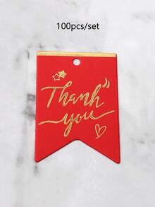 100pcs Thank You Kraft Paper Gift Wrapping Tags - Vintage Hanging Labels For Wedding, Birthday, Diy Crafts, And Home Gift Packaging Decorations - Swallowtail - View 8