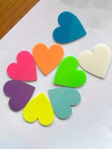 160 Heart - Shaped Transparent Waterproof Stickers, Translucent Bookmark Page Index Stickers, Wrong - Answer Sticky Notes, Office And School Stationery. - Multicolor - View 5