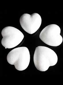 3pcs Solid Foam Heart Mold DIY Handmade Wedding Valentine's Day Heart Shaped Decoration Scene Layout Material Gift Giving Love White Embryo Foam Model