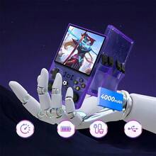 R36MAX Retro-Handheld-Konsole, 4,0 Zoll IPS-Bildschirm, 64GB vorinstallierte Spiele, Linux-System, 4000mAh-Akku - Violett - Übersicht 7