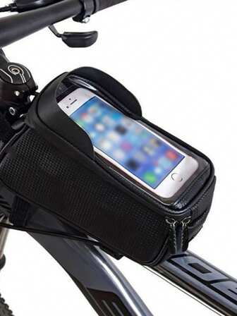 自行车/自行车手机前车架包，自行车前车架包，防水山地车前车架包，手机支架，大容量骑行包，公路自行车上管鞍座包，高灵敏度触摸屏，防水，管状包，骑行包，自行车配件，用于自行车、摩托车、电动自行车、踏板车、全地形车上的导航、GPS、通话和音乐，适用于通勤、旅行、送货和户外骑行。