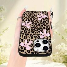 Pink Bow And Leopard Print Fashion Large Hole Lens Phone Case For IPhone 16E/16/16PRO/16PROMAX/15/15PLUS/15PRO/15PROMAX/14/14PLUS/14PRO/14PROMAX/13/13mini/13PRO/13PROMAFOR-YOUR-BELOVED-PHONE Christmas Phone Case - 款式1(1件) - 查看 10