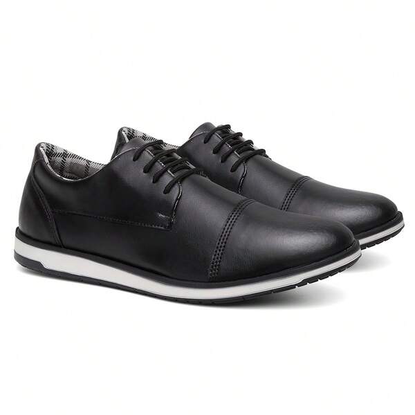 Sapato Oxford Masculino Estilo Social Casual com Solado Antiderrapante, Leve, Estiloso, Moderno e Confortável para o Dia a Dia, Envio Imediato