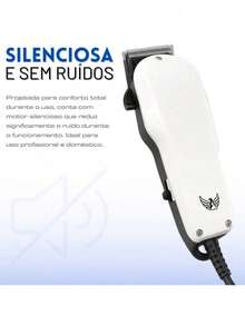 Máquina de Cortar Cabelo Profissional Altomex Lâmina Aço Inox 110V Cabo 2m Corte Preciso Silencioso - Multicolorido - Visão 5