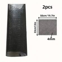 2 件 33x50cm 塑料网 用于钩针和缝纫工艺品的塑料网 DIY 手工缝纫配件礼品 免费裁剪设计 塑料网袋钩针衬里网 - 黑色大孔網 - 查看 10