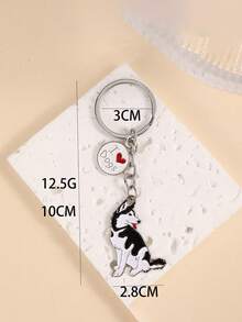 1pc Metal Metal Cute Shepherd Dog Keychain Cute Animal Key Chain Bag Charm Woman Jewelry Gift For Boyfriend Gift Car Accessories School Animal Goth Y2k Bag Lanyards With Id Holder Car Accessories Bag Charms Christmas - Multicolor - View 8