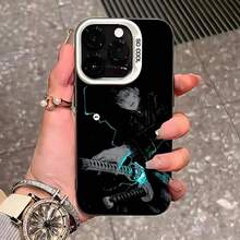 Funda de 'Kagura Bat' de Anime Genial, Compatible con 17 Pro Max, 16 Pro Max, 15, 14, 13, 11, 12, 11 Plus, Color Plata, Teléfono 17 Air, Galaxy S22, S23, S24, S25 Plus Ultra - Z4 - Ver 5