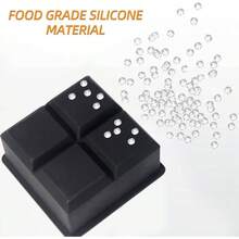 Bandejas grandes de silicona para cubitos de hielo 2.5 pulgadas u2013 Mquina gigante de hielo de silicona para cctel, cubeta de hielo de whisky escocs, cubos de hielo reutilizables de fcil - inicial - Ver 5