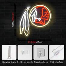 1pc Original Neon Light, National Symbol Neon Light, Lighting Wall LED Neon Lamp Furniture, Living Room Bedroom Ambient Neon Light, Holiday Atmosphere Neon Light, Theme Party Prop, Birthday Gift - Original - View 6