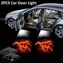 Multi-Pack Car Battery Powered LED Welcome Lights - Universal Car Door Decorative Atmosphere Lights - Suitable As Halloween, Valentine's Day, Thanksgiving, Christmas Gifts - Easy To Install, Personalized And Practical. - Bright Black - View 18