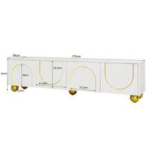 Television Stands & Entertainment Centers - White + Particle - View 2