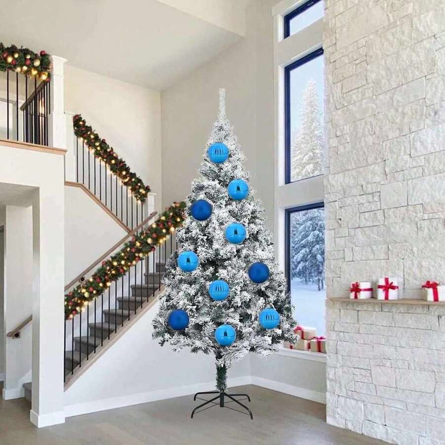 Christmas Bauble Set 3 Pcs Blue - Blue - View 1