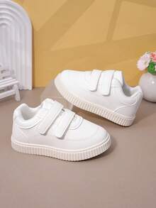 兒童春秋新款男女白色運動鞋,適用於剛學會走路及嬰兒的室外休閒運動鞋 - 白色 - 查看 6