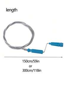 1pc Steel Wire Drain Cleaner, Bathroom Pipe Cleaning Tool, Flexible Steel Wire Sink Drain Clog Remover, Toilet Blockage Unclogging Manual Plunger, Spring Drain Cleaning Tool, Manual Drain Unclogger - Multicolor - View 10