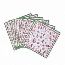20/40/60 unidades, Guardanapos de Natal de 2 Camadas, Guardanapos de Papel para Coquetel de Inverno, 33 x 33 cm, Árvore de Natal Vermelha e Verde, Toalha de Mão Descartável para Decoração de Mesa de Natal e Artigos para Festas, Decorações de Natal de Inverno. - Multicolorido - Ver 7