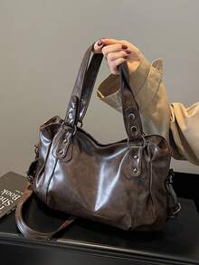 Torba retro minimalistyczna o dużej pojemności, modna, do pracy i na studia