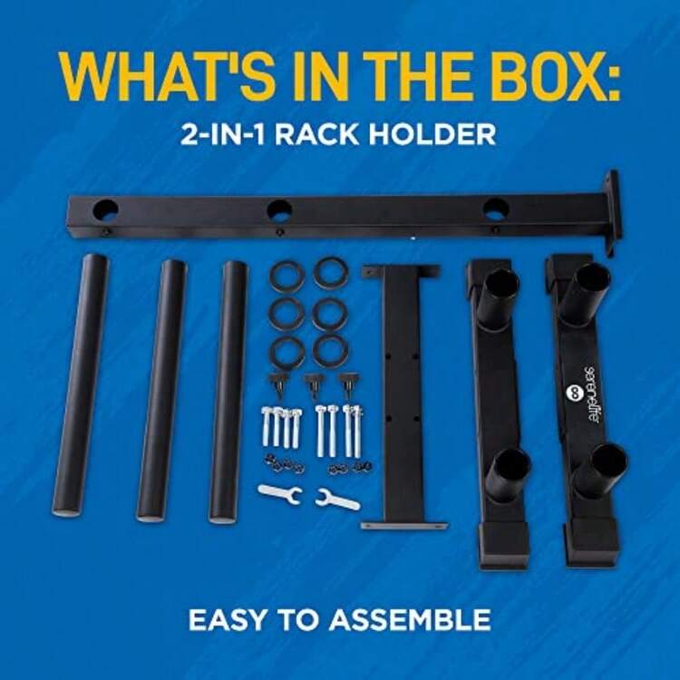 6-Pegs  Weight Plate Rack And 4 Barbells - 363 Kilogram Capacity Heavy Duty Gym Organizer Scratch Resistant Frame Powder-Coat Finish Easy To Assemble Compact And Space-Saving - As Pic - View 6