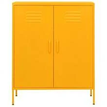 vidaXL Lagerschrank Senfgelb 80x35x101,5 cm Stahl - Gelb - Übersicht 3