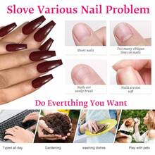 100pc Colored Coffin Press On Nails Long Ballerina False Fake Nail Tips Full Cover Manicure Design Acrylic Nails For Women Teen FFgirls (Red){Inchcolor_nameinch:InchRedinch} - 紅色 - 查看 5