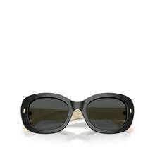 Tory Burch Oval Sunglasses, 52mm |  | Women Sunglasses - Black - View 5