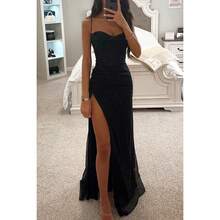 Women's Fashion Sexy European And American Hot-Selling Dress Long Gown Party Evening Dress - 銀色 - 查看 2