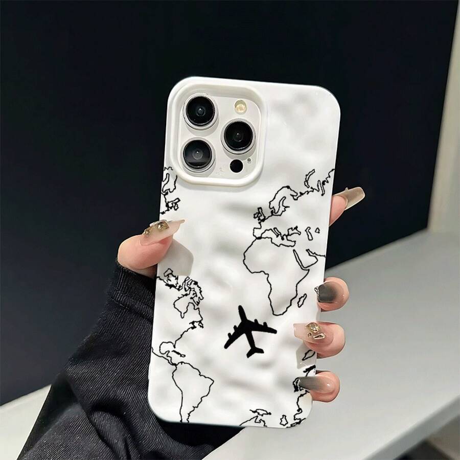 Patrón de ruta de avión del teléfono, teléfono con patrón de meteorito 11 12 13 14 15 16 Plus Pro Pro teléfono móvil, de moda y de calidad, regalo de primera elección - Colores mixtos 1 - Ver 1