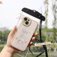 Waterproof Mobile Phone Pouch - [Black] Regular - Clear - View 4