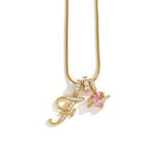 1pc Minimalist Cubic Zirconia Heart Pendant Initial Necklace, Customized Simple Letter Name Necklace, Stainless Steel Personalized Initial Pendant For Women, Ideal Gift For Girlfriend, Mom, Family, Friend, Daughter, Anniversary, Valentine's Day, Mother's Day, Birthday, Graduation, Daily Wear, Wedding, Party, Gold, Stylish, Colorful