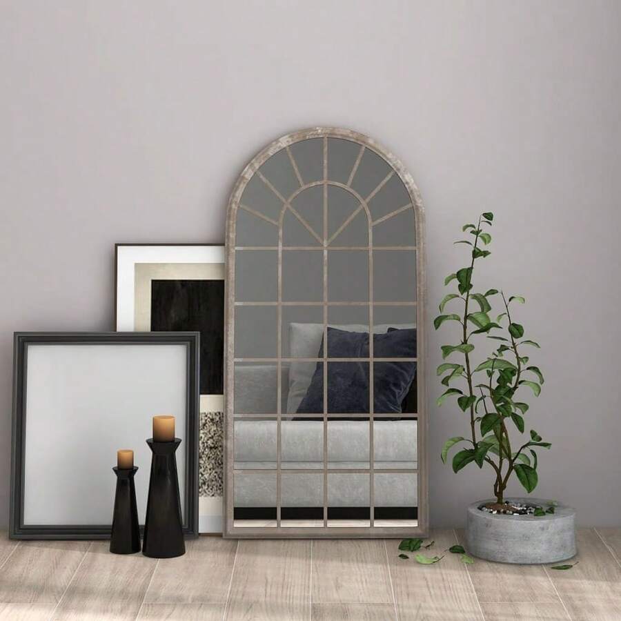 vidaXL Spiegel Sandfarben 90x45 Cm Eisen Für Den Innenbereich - Bianco - Visualizzare 1
