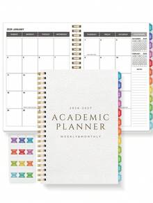 1pc 2026-2027 Yearly Planner, A5 Minimalist Weekly/Daily Planner Notebook With Monthly Overview, To-Do List, Priority, Appointments, Holidays, Office Supplies Desktop Accessory, Learning Supplies, 2026 New Year Gift (Suitable For Both Men And Women) - Beige - View 13