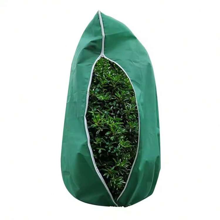 Winter Plant Protection Cover, Thickened Non-Woven Fabric With Drawstring And Zipper, Dust-Proof And Warm, Frost Protection - Multicolor - View 5