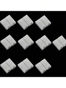 10 个 4 针 10 毫米无焊 LED 灯带连接器 - 白色 - 查看 8