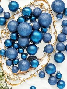 44PCS Christmas Ball,Flocking Christmas Tree Ball Ornaments, Christmas Decorations,6/24PCS, Christmas Tree Decorations, Family Holiday Party Decorations,Christmas Hanging Ornaments For Home,Xmas Decor,Holiday Wedding,Christmas Gift,Christmas,Christmas Decrations,Christmas Gifts,Gifts For Women - Multicolor - View 7