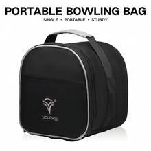 Baliken Bowling Single Tote Bag, Durable, Compact And Stylish Durability Easy To Carry Holds One Ball - 黑色 - 查看 1