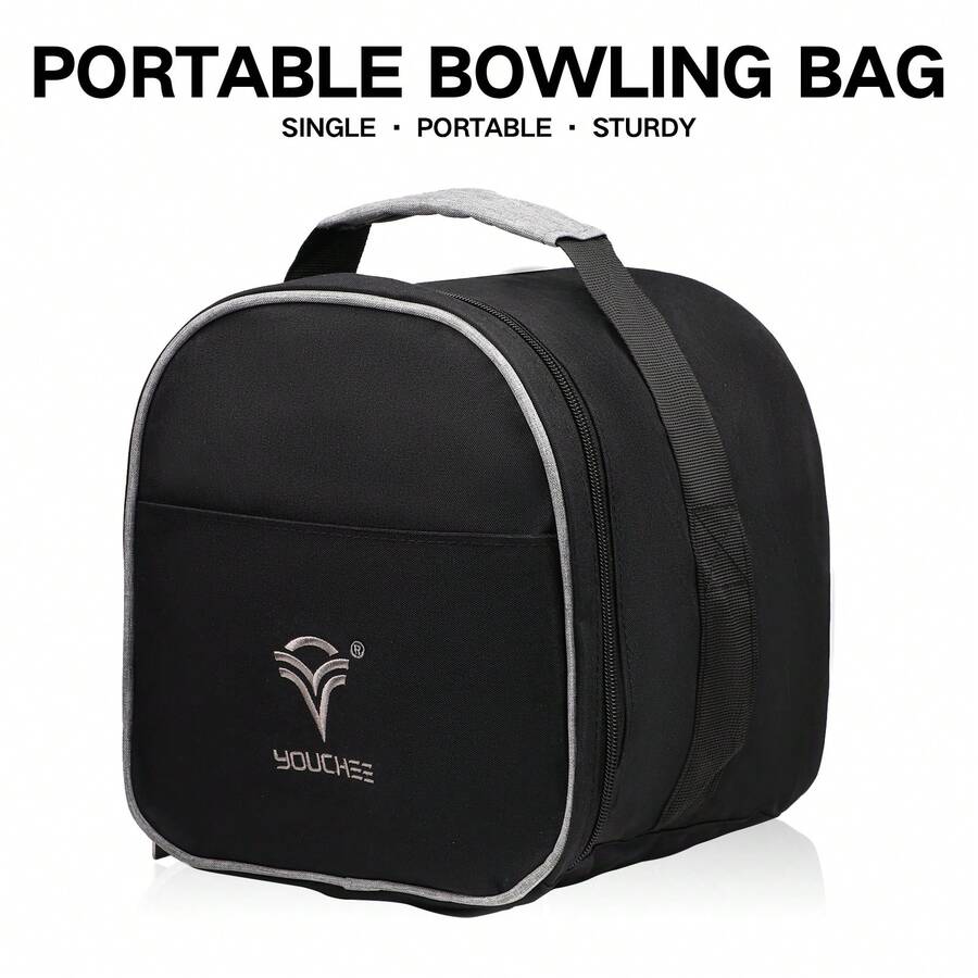 Baliken Bowling Single Tote Bag, Durable, Compact And Stylish Durability Easy To Carry Holds One Ball - 黑色 - 查看 1