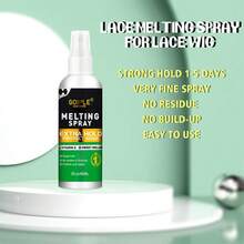 Goiple Waterproof Lace Glue Kit: Wig Melting Spray Extra Hold Glueless Adhesive For Bonding Lace Front, Includes Lace Melting Spray, Wig Glue, Adhesive Remover & Wig Setting Tools, Complete With A Full Set Of Accessories, Firmly Fixed And Long - Lasting, And Easy To Use. - 19件 - 查看 2
