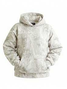 Womens Camo Hoodies Maple Leaf Print Oversized Hooded Sweatshirt Casual Pullover Sweatshirts Long Sleeve With Pocket Suitable For Everyday Casual Wear - 白色 - 查看 2