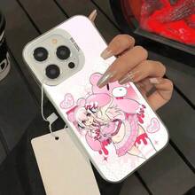 Funda de Teléfono de Dibujos Animados G-Gloomy Bear para 17 6 15 14 13 12 11 Pro Max Plus Funda de Teléfono Plateada Colorida - Z5 - Ver 10