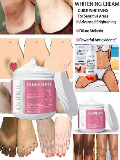 1pc Intimate Skin Whitening&Brightening Cream For Intimate Areas, Armpits, Thighs, Buttocks, And Elbows & Knees. Skin Lightening And Moisturizing Cream. Spot & Pigment Remover, Mother's Day Gift