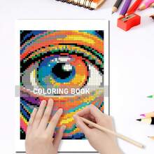 GDTME 24 نمط تلوين للتأمل: كتاب تلوين مزدوج الوجه للكبار، استرخاء العقل والجسد، ممارسة التأمل - تلوين بتوجيه رقمي - أشكال هندسية، تجريدية وتصاميم جميلة، 8.26 * 11.69 بوصة - لوحة فسيفساء غامضة - مشاهدة 3