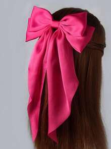 4个玫瑰红女士发夹，蝴蝶结，丝带，丝带蝴蝶结，发夹，蝴蝶结，派对发饰，圣诞时尚，日常派对，爪夹，发夹，发卡，发夹，圣诞发箍，女士发饰，发夹，发卡 - 玫紅色 - 查看 2
