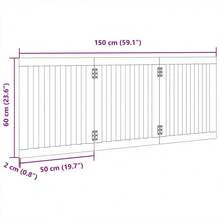 vidaXL 3-Tlg. Hundetor Faltbar Schwarz 150 Cm Pappelholz - nero - Visualizzare 9